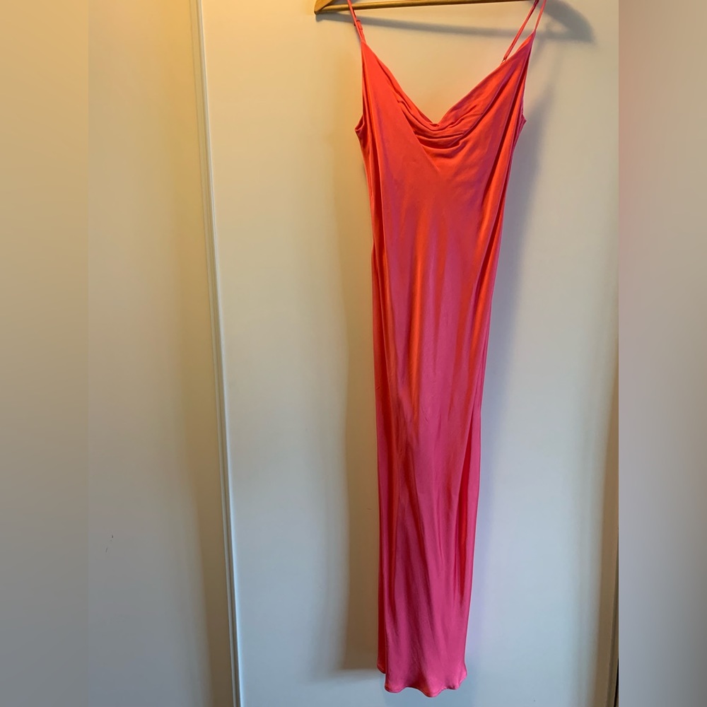 Pink silk dress